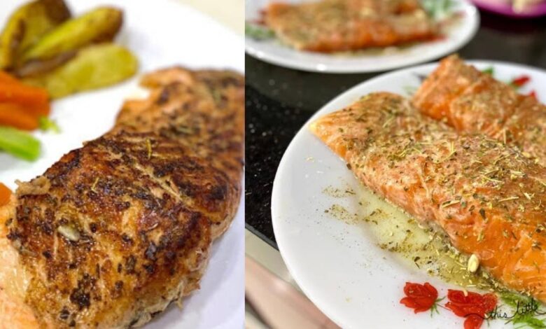 Resepi Salmon Grill Lemon Butter Sauce