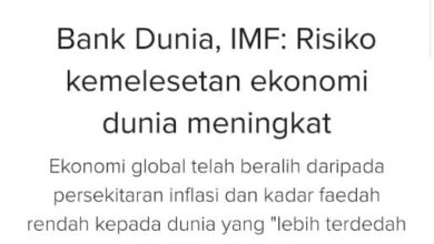 Risiko kemelesetan dalam ekonomi global semakin terus meningkat.