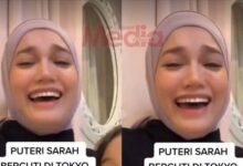 Puteri Sarah Gelak Besar Netizen Kata Syamsul Yusof 'Sponsor' RM1 Juta Cuti Di Tokyo