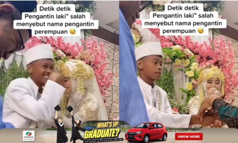 Ehem, pengantin silap sebut nama bakal isteri semasa akad nikah