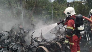 130 motosikal dalam depoh simpanan DBKL terbakar