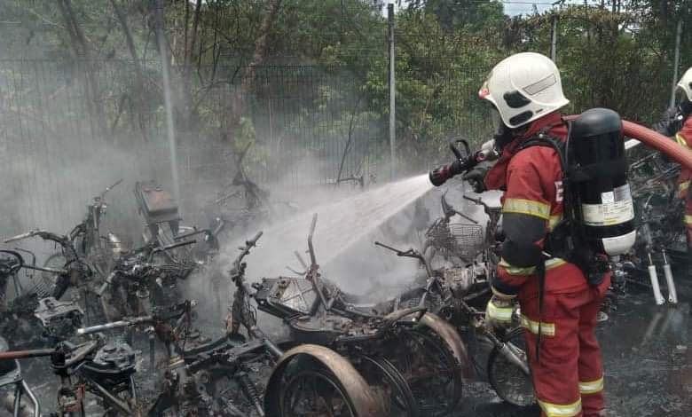 130 motosikal dalam depoh simpanan DBKL terbakar