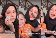 Gelagat Farah Nabilah Diganggu Anak Ketika Bersiap, Raih Perhatian! [VIDEO]