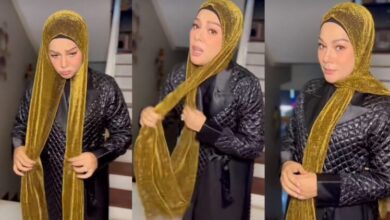 Gelagat Sharifah Shahirah Cuba Ikut Stail Tudung Nora Danish, Raih Perhatian [VIDEO]