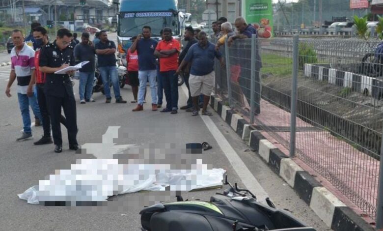 Warga emas maut digilis lori