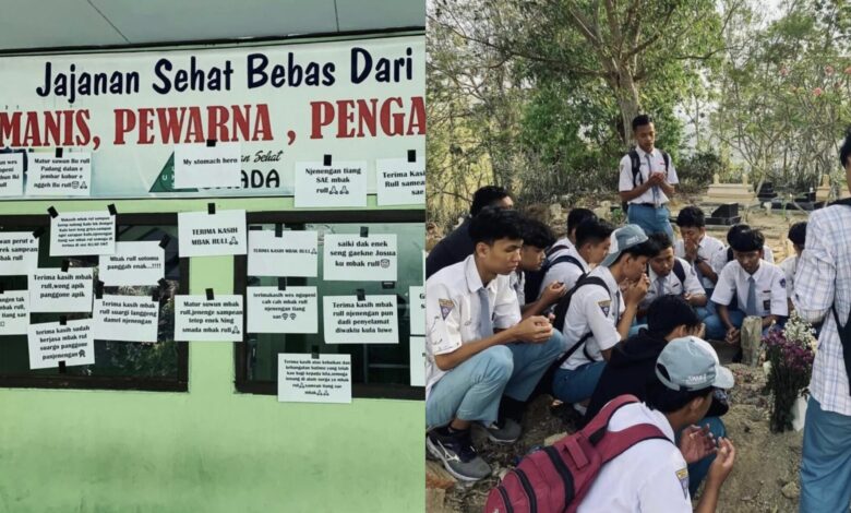 Pelajar ziarah kubur ‘makcik kantin’