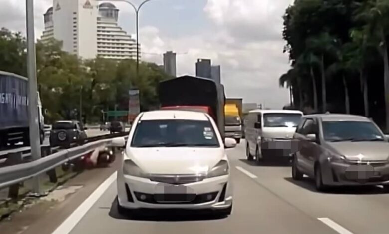 Langgar pembahagi jalan angkara abang lori
