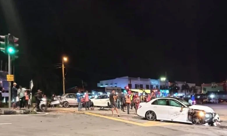 Polis rakam percakapan lelaki dipukul selepas terbabit kemalangan 7 kenderaan