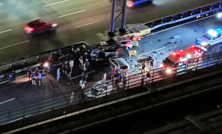 Lelaki cedera kemalangan tujuh kenderaan