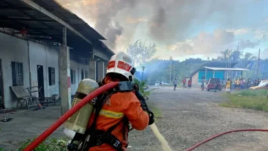 Rumah panjang hangus di ambang tahun baharu, 21 keluarga hilang tempat tinggal