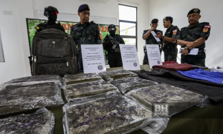 2 lelaki panjat tembok sempadan tinggalkan ganja 8kg bernilai RM400,000