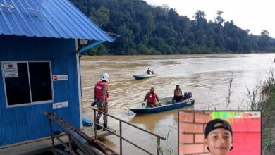 Remaja hilang terjatuh rumah rakit ketika memancing di Sungai Pahang