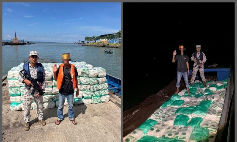 Maritim Malaysia tahan lelaki cuba seludup keluar 9.6 tan gula di Tawau