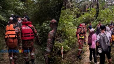 11 termasuk kanak-kanak cemas terkandas arus deras di Lata Perangin