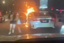 Suami bakar kereta isteri kerana sengketa rumah tangga