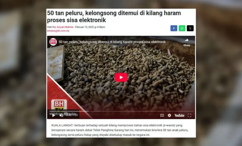 Kilang haram proses sisa elektronik di Telok Panglima Garang dihentikan operasi