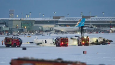 Pesawat Delta Air Lines terbalik ketika mendarat di Toronto, 15 cedera