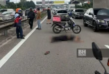 Wanita maut jatuh jejambat, dilanggar kenderaan