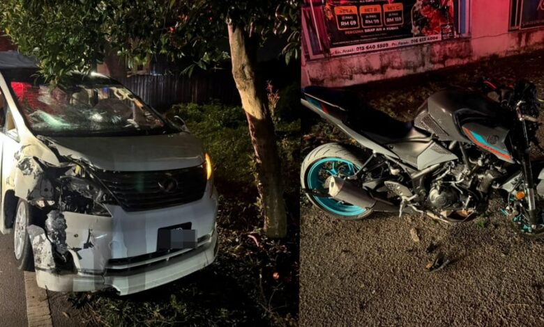 Penunggang motosikal maut rempuh MPV tiba-tiba keluar simpang