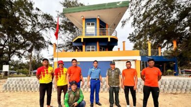 Buaya 1.2m dari Sungai Petagas ditembak di Pantai Tanjung Aru