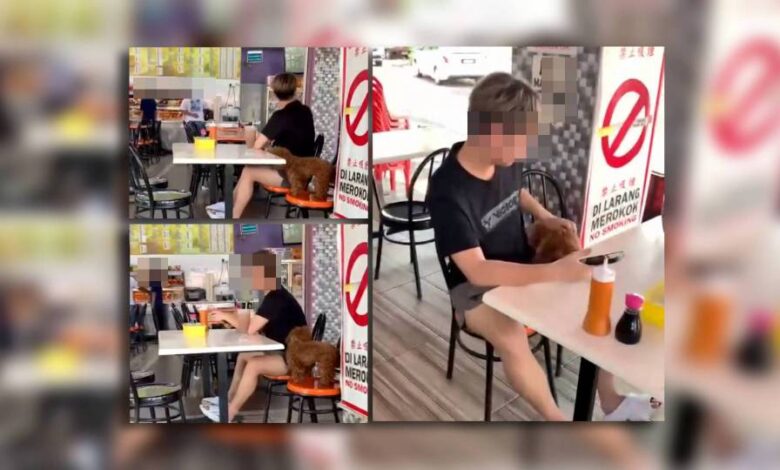 Polis cari lelaki bawa anjing di restoran