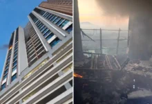 Tiga sesak nafas pangsapuri terbakar