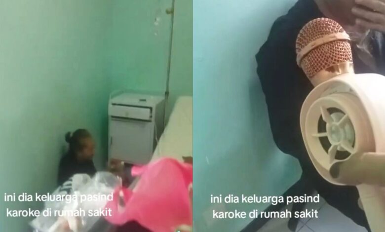 Keluarga pesakit adakan sesi karaoke di hospital