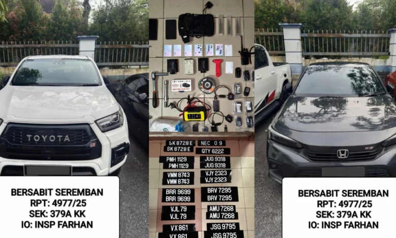 Polis tumpas kumpulan curi kenderaan mewah di beberapa negeri