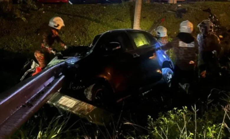 Dua maut, termasuk penunggang basikal nahas babitkan 3 kenderaan