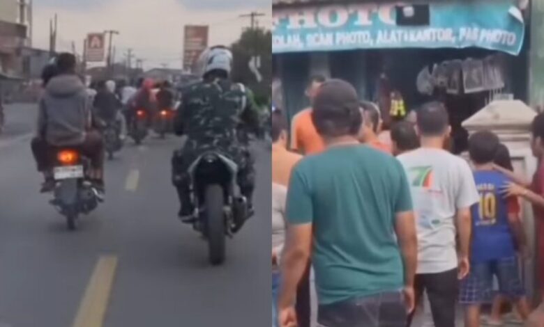 Mat rempit buat kecoh, bertempiaran lari dikejar askar