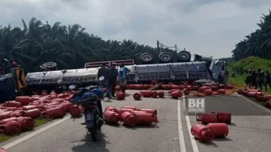Gagal potong di garisan berkembar, pemandu maut kereta bertembung treler