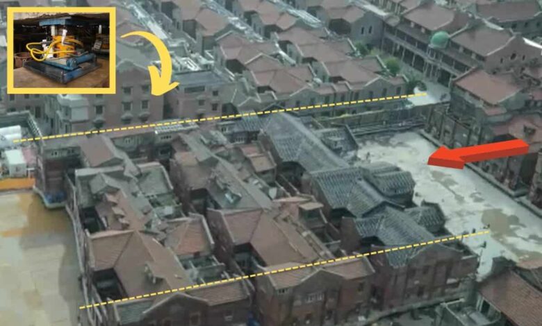 Kompleks kejiranan bergerak 10 meter sehari