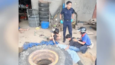 Pekerja maut kepala terhentak tayar meletup ketika diisi angin