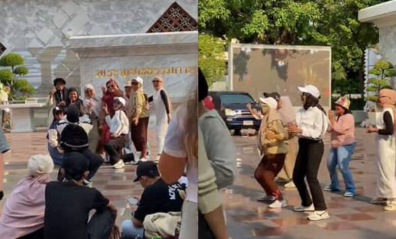 Pelancong Indonesia dikecam, joget depan wat
