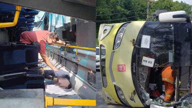 Mother, daughter injured as Smart Selangor bus overturns
