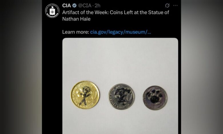 Apa motif CIA kongsi gambar 3 keping syiling Malaysia?