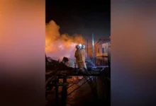 Seorang wanita melecur, 5 rumah atas air musnah dalam kebakaran di Tawau
