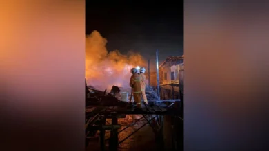 Seorang wanita melecur, 5 rumah atas air musnah dalam kebakaran di Tawau