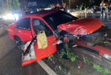 Dua cedera kemalangan empat kenderaan