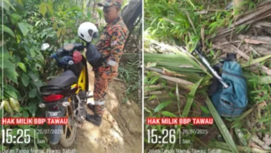 Lelaki hilang ketika memancing, motosikal dan kasut ditemui di tebing sungai