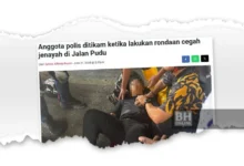 Suspek tikam polis di Jalan Yew disyaki bawah pengaruh dadah, direman 7 hari