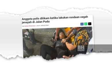 Suspek tikam polis di Jalan Yew disyaki bawah pengaruh dadah, direman 7 hari