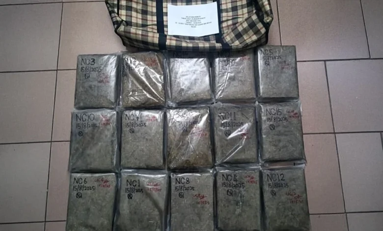 Rumah jadi stor simpan ganja, lima lelaki ditahan