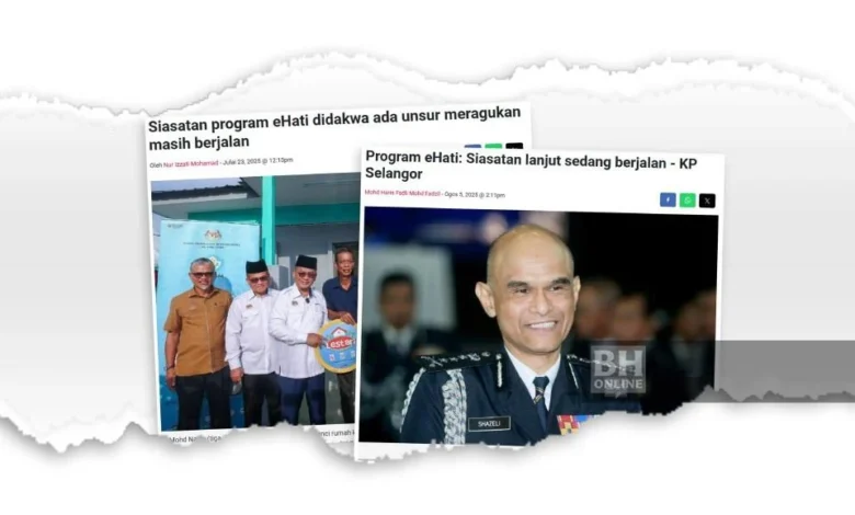 Siasatan kes program eHATI: Polis sudah panggil 95 individu beri keterangan