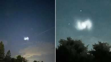 Cahaya misteri bentuk S di langit