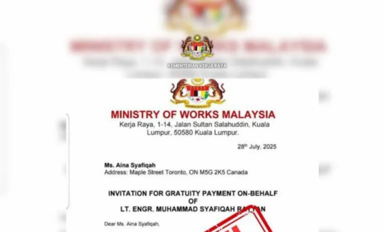 Menteri Kerja Raya nafi keluarkan surat bayaran gratuiti