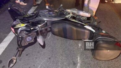 Penunggang motosikal maut bergesel dengan basikal