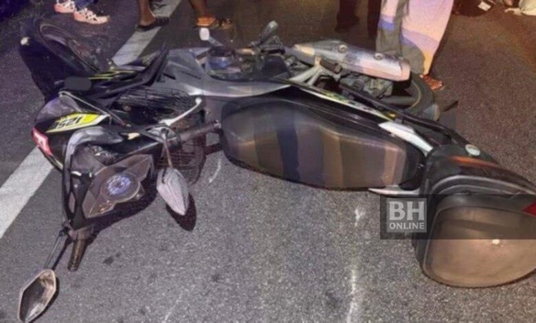 Penunggang motosikal maut bergesel dengan basikal