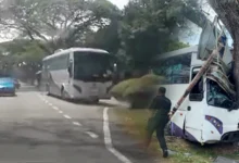 Seorang guru, 3 murid cedera bas dinaiki langgar pokok di UPM