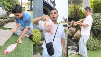 Gelagat Aliff Syukri & Ammar Tangkap Ikan Talapia Di Halaman Rumah [VIDEO]